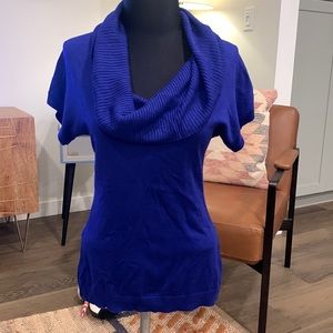 express royal blue cowl sweater XS